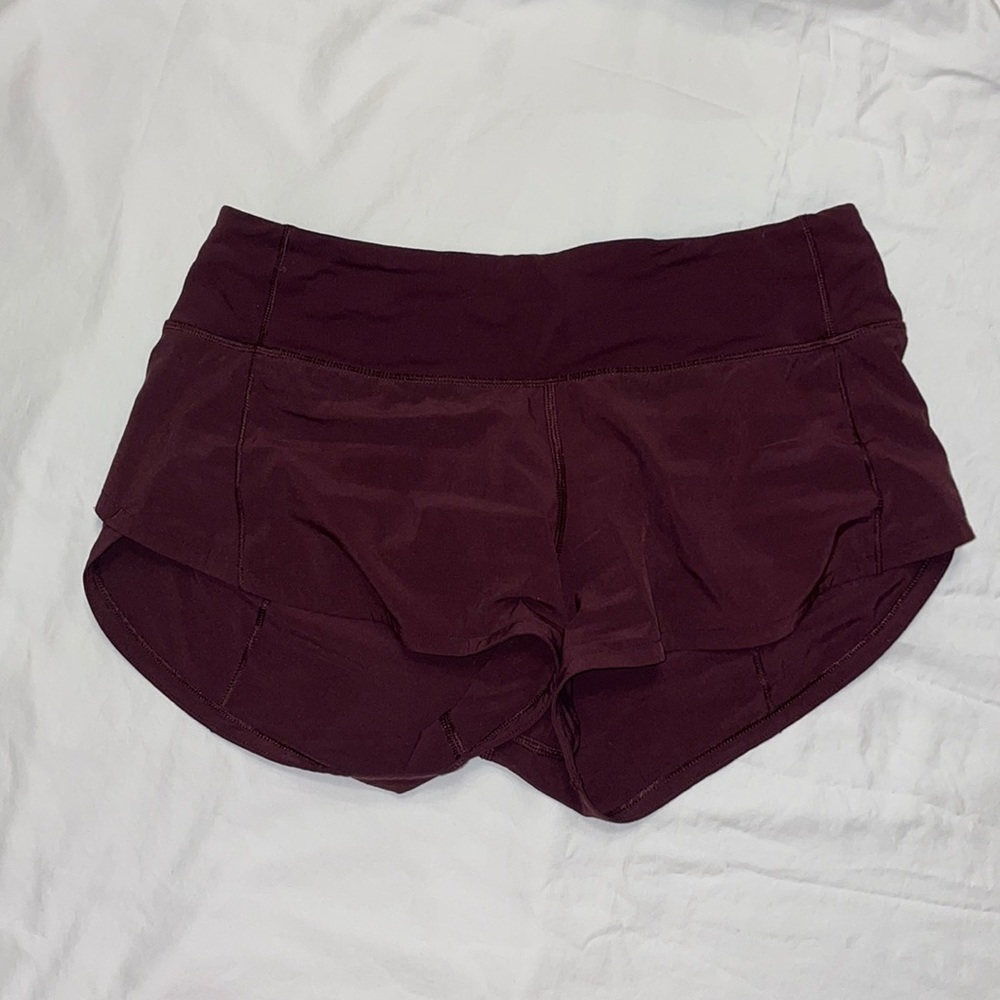 2.5” speed up shorts dark magenta size 2